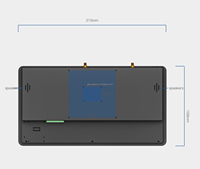 Tableta industrial OEM SDK de 10 pulgadas con lector RFID de largo alcance NFC frontal, tableta Android resistente, señalización digital y pantallas