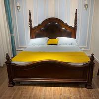 Luxuriöses Amerikanisches Mahagoni-Massivholz Polsterbett Modernes Design Anpassbares Heim-Hotel-Villa Schlafzimmer-Möbelset