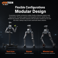 Robot Humanoide Foxtechrobot TRON2 7DOF de Doble Brazo, Programable con IA y ROS, para Educación STEM