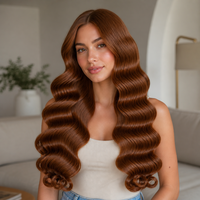 Extensions de cheveux en plumes naturelles, ondulées, brun blond, nuances naturelles, qualité professionnelle, résistantes à la chaleur, fournisseur