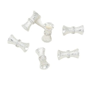 Cuentas espaciadoras con diseño de árbol incrustadas con oro, plata y diamantes, de 14 mm de longitud, accesorios de joyería DIY para la fabricación de pulseras y collares. - Product Image 5