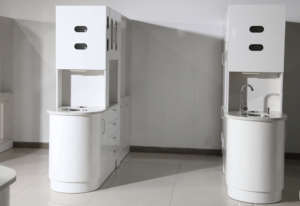 Nha khoa tủ trung tâm tùy chỉnh đồ nội thất phòng khám văn phòng vật liệu gỗ với Countertop tùy chỉnh màu trắng Kích thước tủ - Product Image 4