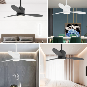 Ventilateur de plafond moderne IP65 ABS 52 pouces à 3 pales avec moteur DC silencieux et télécommande pour décoration intérieure et extérieure - Product Image 5