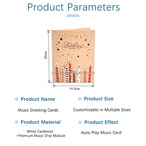Tarjeta de Felicitación Musical Romántica con Audio, Canción y Diseño Personalizados, Regalo Promocional para San Valentín, Cumpleaños, Amor - Product Image 3