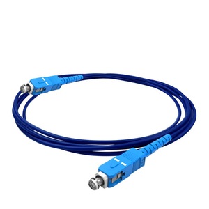 唐虎防鼠咬铠装光纤跳线3米pe袋2芯电缆黄色3m光学落线2芯单模 - Product Image 1