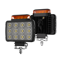 DXZ Luz de Advertencia para Montacargas, LED Cuadrada de Alta Calidad, Multimodo, Modificación de Luz Intermitente Todoterreno, 5.7 Pulgadas, 9-36v