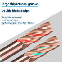 Fraise à queue CNC en carbure à 4 dents avec angle de hélice de 45° pour le fraisage industriel, le profilage de surface et le fraisage de rainures