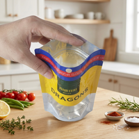 Sacs en plastique PE personnalisés à faible MOQ avec estampage à chaud, emballage alimentaire en aluminium Mylar, pochette à fermeture éclair Doypack pour noix et snacks
