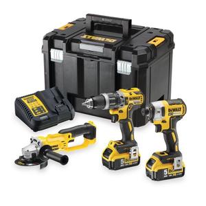 DeWalt 3 Piece Cordless Tool Set 20V Max Lithium Ion Drill Impact <b>Grinder</b> Kit - Product Image 1