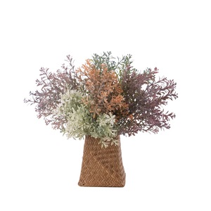 Bouquet de fleurs artificielles CallaFloral Blanc Bourgogne Café Jaune foncé Plastique Décoration intérieure CL16105 - Product Image 5