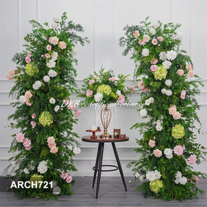 DKB Customized High Quality Artificial Flower Arch <b>Green</b> <b>Silk</b> Artificial Flowers Arch for Wedding Party Decoration - Product Image 3