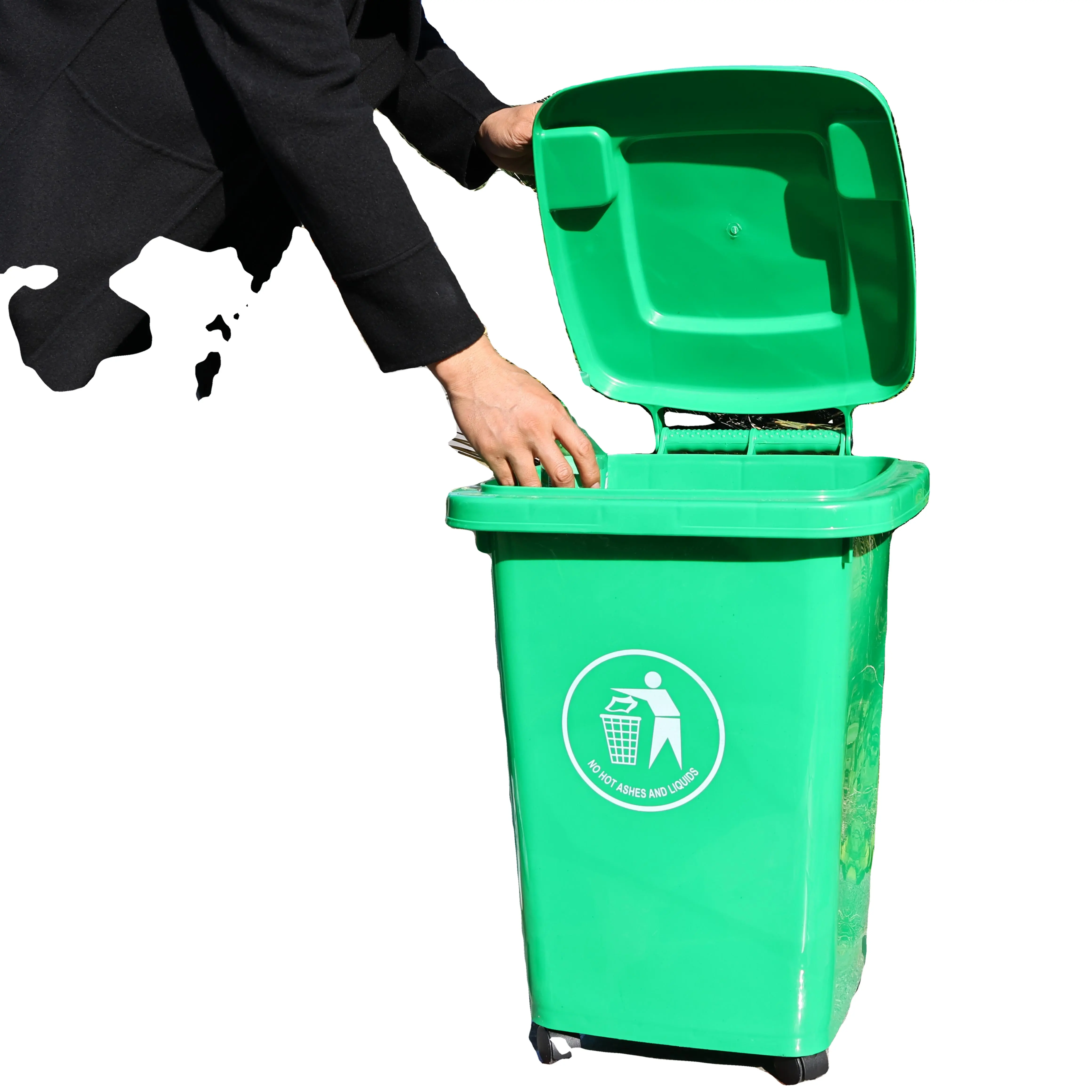 Contenitore dell'immondizia da 50l rifiuti da 13 galloni bidone della spazzatura commerciale all'aperto da 50 litri