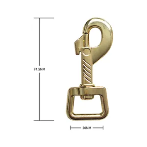 Manufactory 3/8 Swivel Snap Multi-function Durable Metal Snap Hook Dog Hook For Garment For Bag