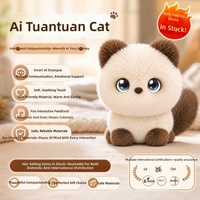 Boneka Kucing Tuantuan AI Pintar Berbahan Polyester Memory Foam, Mainan Elektronik Doupao, Teman Emosional, Hadiah Multibahasa