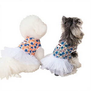 Robe tutu à imprimé floral pour <span class=keywords><strong>chien</strong></span> avec anneau en D, adorable robe <span class=keywords><strong>de</strong></span> princesse pour petits chiens et chats, vêtements d'été pour animaux <span class=keywords><strong>de</strong></span> <span class=keywords><strong>compagnie</strong></span>, jupe pour <span class=keywords><strong>petit</strong></span> <span class=keywords><strong>chien</strong></span> - Product Image 1