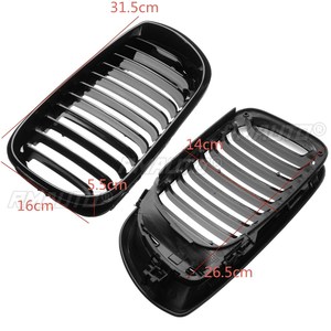 2 Piezas para BMW, Rejillas Delanteras para Coche, Rejillas de Carreras en Negro Brillante, Serie 3 E46 4 Puertas 318i 320i 325Xi 330Xi 2002 2003 2004 2005 - Product Image 3