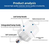 Ampoule LED en matériau PC, puces SMD 2835, 3000K-6000K, haute puissance, E27, AC 85-265V, éclairage avec garantie d'un an pour usage résidentiel