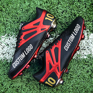 Chaussures de football pour hommes à tige basse, crampons TF AG, pour adolescentes, garçons, noires et blanches, chaussures d'entraînement de football, chaussures de football personnalisées - Product Image 3