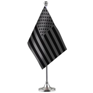 Bandiera da tavolo in plastica personalizzata in metallo bandiera da ufficio argento dorato piramide nera basi per supporti rotondi bandiere da scrivania palo <span class=keywords><strong>e</strong></span> supporto - Product Image 6