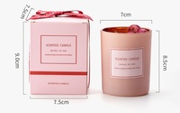 Pink suasana aromaterapi lilin kedelai stoples lilin dekorasi adegan dengan bunga kering lilin aromaterapi cangkir lilin