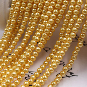 Perles de verre de qualité normale de taille mini 3 mm, prix d'usine bon marché, or blanc, rose foncé, pour la fabrication de bijoux de bracelet DIY - Product Image 5