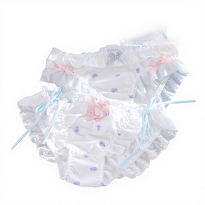 Ropa interior de algodón transpirable con lazo japonés lindo y estampado floral, de tiro bajo y alta elasticidad, talla grande, ODM, para parejas, Half-awake <span class=keywords><strong>Mary</strong></span> - Product Image 1