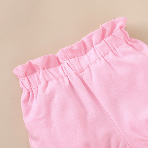 Soldes d'été : Ensemble 3 pièces tendance pour bébés filles – Haut floral 2 couches et short rose – Collection Boutique - Product Image 6