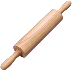 Factory Direct IBS Eco-Friendly Wooden <b>Rolling</b> <b>Pin</b> with Striped <b>Pattern</b> Dishwasher Safe 48cm Length - Product Image 1