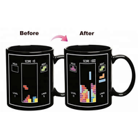 Magic Mugs taza que cambia de calor de Color, taza de café negra para la venta al por mayor personalizada