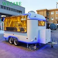 WECARE Remorque Mobile de Restauration Cocktail Café Bar à Jus, Entièrement Équipée pour Kebab Döner, Camion Fast Food avec Cuisine Complète