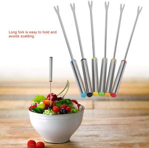 Juego de 6 Tenedores y Palillos para Barbacoa de Acero Inoxidable Resistentes al Calor, Accesorios para Barbacoa al Aire Libre, Incluye Tenedores para Hot Pot - Product Image 4