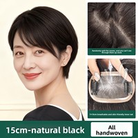 LONGFOR Perruque courte en cheveux naturels chinois pour femmes, base mono, volume naturel sans couture, couvre les cheveux gris, fournisseur de premier plan