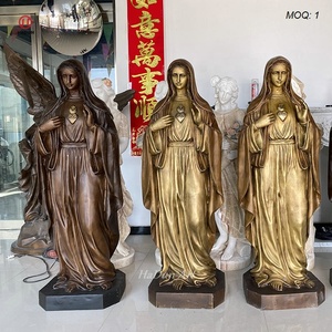 Escultura de Bronce de la Virgen María y Jesús para Exteriores, Estatua Religiosa Católica de Metal, Estatua de la Virgen María de Bronce - Product Image 3
