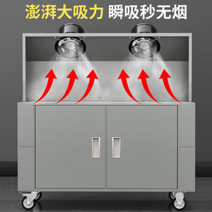 รถเข็นปิ้งย่างบาร์บีคิว Butterfly ขนาด 100x50x130 มม. สแตนเลส พร้อมพัดลมระบายอากาศ ระบบระบายความร้อนด้วยน้ำ สำหรับขายอาหารริมทาง - Product Image 3