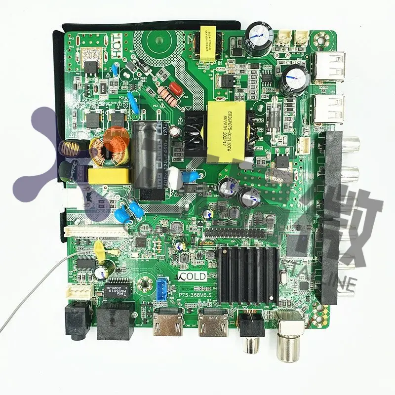 P75-368V6.5 Universal LCD Driver Board 3 in 1 remote control factory selling logic drive card TV mainboard P75-368V6.5 pcba