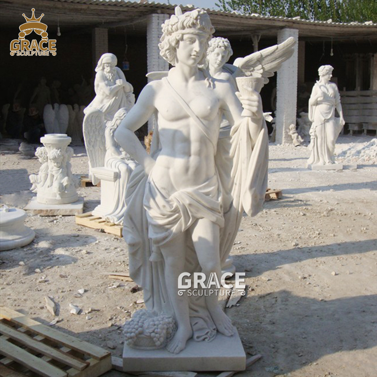 ライフサイズギリシャ神話大理石負傷アキレス像彫刻