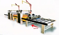 Machine à plastifier le MDF 1350, ligne de production automatique de plastification à plat pour le travail du bois