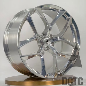 Jantes forgées <span class=keywords><strong>DATC</strong></span> 19-22 pouces à 5 branches, entraxes décalées 5x112 5x120 5x127, chromées pour Cadillac Escalade Chevy Tahoe - Product Image 2