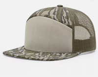 Chapeau de camionneur personnalisé 168 Camouflage 7 panneaux Camo Mesh Back Snapback Caps Réglable Ri 168 Casquette brodée à bord plat pour la chasse