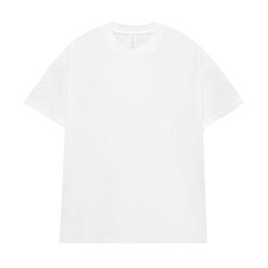 Luxury Touch Custom Logo 230GSM 100% Premium algodón hombres cuello redondo Camiseta transpirable de gran tamaño liso en blanco camiseta - Product Image 2