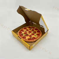 Boîtes à pizza rigides en carton ondulé recyclables de 8 à 14 pouces avec impression UV de votre logo, emballage alimentaire en gros
