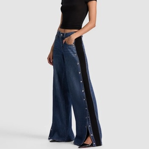 Pantalones Largos de Cintura Alta para Mujer, Diseño Moderno, Otoño, Jeans con Botones, Nuevo Modelo, Estilo Boyfriend, Pierna Recta, Holgados - Product Image 1