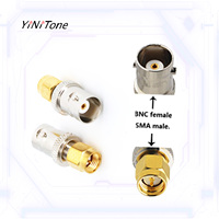 YiNitone antena adaptor wanita, hilang rendah SMA laki-laki BNC perangkat LAN nirkabel pemindai WiFi SDR Ham Radio RF kabel koaksial