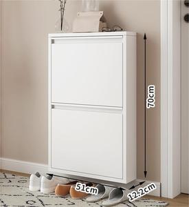 ตู้เก็บรองเท้าไม้หรูหราพับเก็บได้กันฝุ่นในร่มเฟอร์นิเจอร์ห้องนั่งเล่นกลางแจ้งสไตล์การออกแบบที่เรียบง่ายชั้นวางรองเท้า - Product Image 6