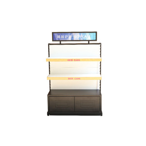 Sang Trọng Cổ Điển Tùy Chỉnh Bằng Gỗ Mỹ Phẩm Hiển Thị Đứng Tủ Gỗ Rắn <span class=keywords><strong>Showcase</strong></span> Kệ Với Pegboard Lưới Wall <span class=keywords><strong>Panels</strong></span> - Product Image 4