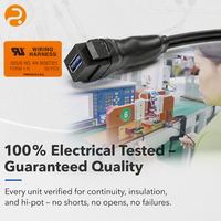 كابل تمديد USB 3.0 أنثى للتركيب على اللوحة، مصنوع من النحاس OFC، كابل USB مزدوج أنثى لمعدات التحكم الصناعية