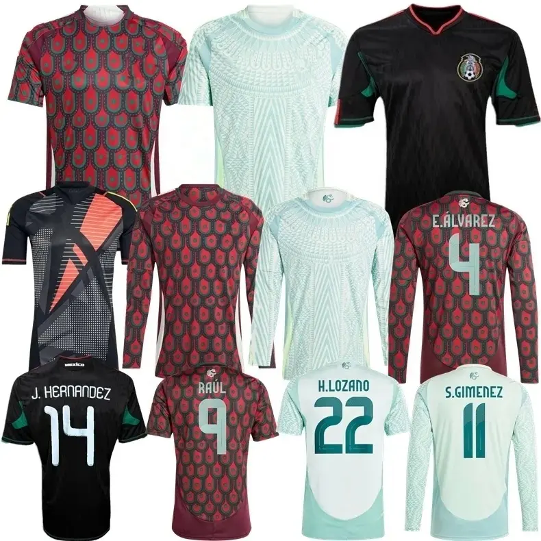Futbolメキシコサッカーシャツ卸売メキシコ代表キッズジャージーオリジナルCamisaCamiseta de futbolメキシコサッカージャージー