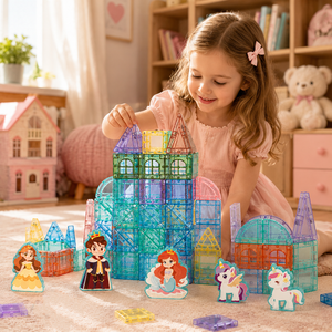EPT Mini tuiles magnétiques 3 cm Château <span class=keywords><strong>de</strong></span> Princesse <span class=keywords><strong>37</strong></span>-146 pièces Boîte en métal Ensemble <span class=keywords><strong>de</strong></span> construction STEM <span class=keywords><strong>de</strong></span> voyage Jouet <span class=keywords><strong>de</strong></span> jeu d'imitation pour enfants <span class=keywords><strong>de</strong></span> 3 ans et plus - Product Image 3