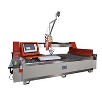 Machine de découpe au jet d'eau CNC 5000 bar SLV50 avec tête de meulage Machine à jet d'eau AC 5 axes