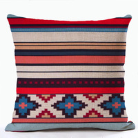 Housse de coussin ethnique en lin à rayures africaines, Style bohème géométrique, décoration de la maison